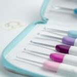 detail háčikov KnitPro Waves 2.0 uložených v látkovom púzdre