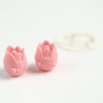 Detail ružových chráničov ihlíc Tulip