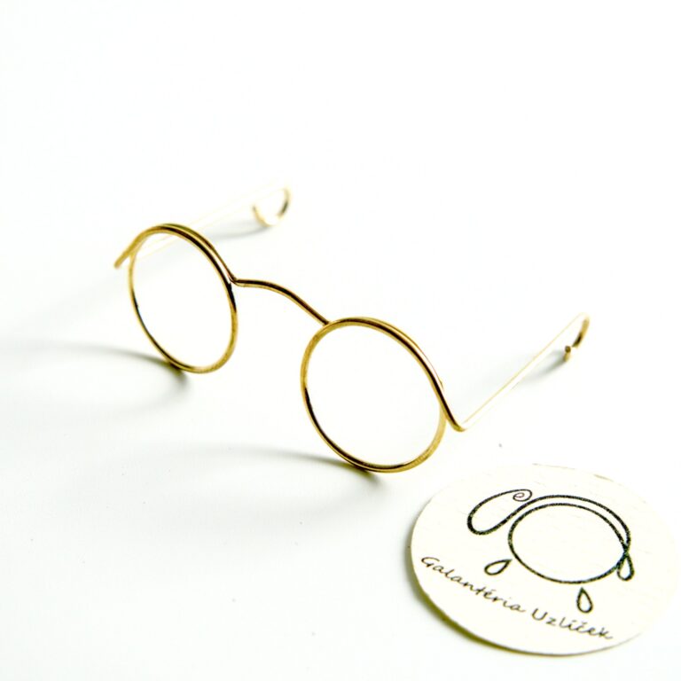 Okuliare pre bábiky – kovové, zavesiteľné doplnky pre hračky