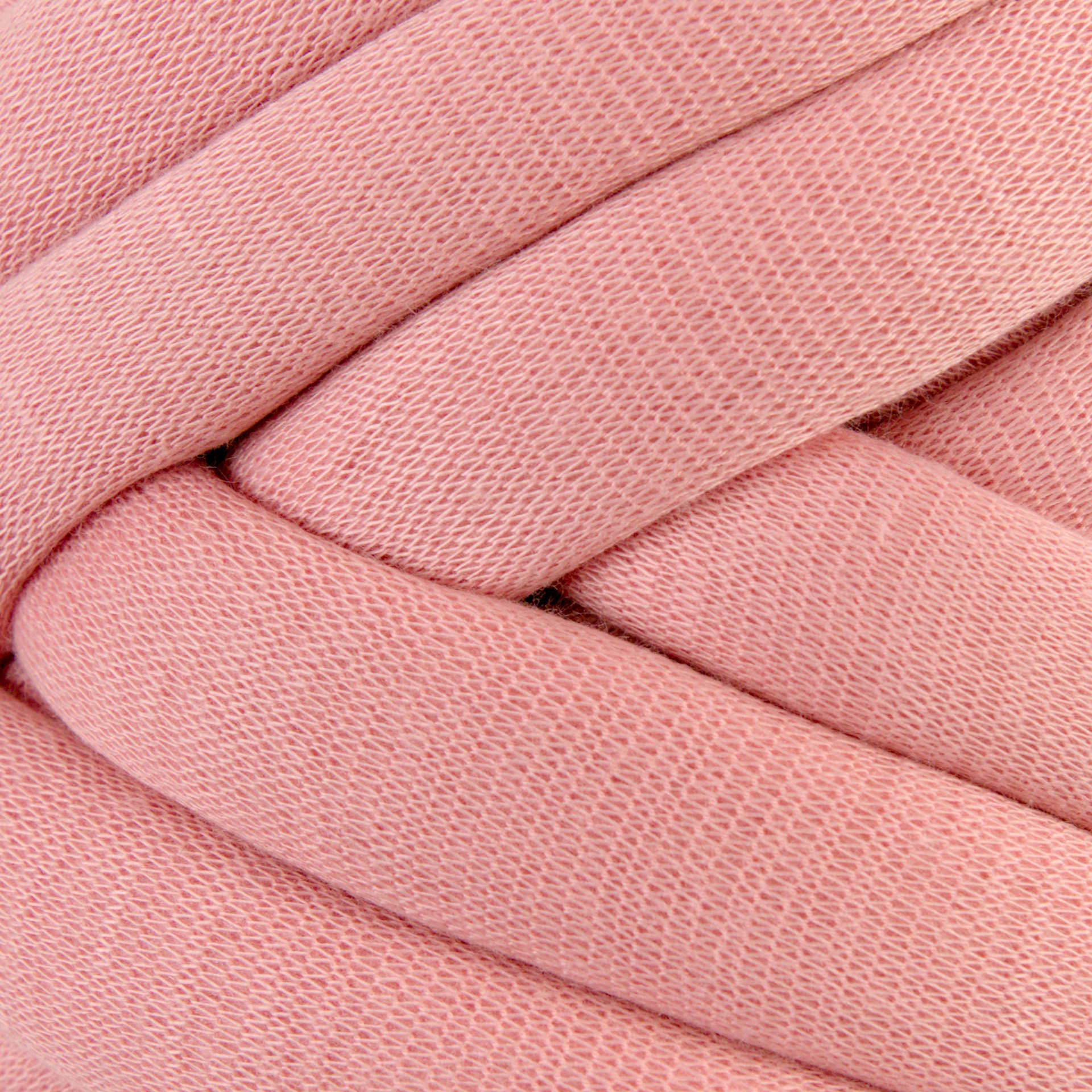 Detail textúry ružovej priadze Scheepjes Cool Stuff pre finger knitting