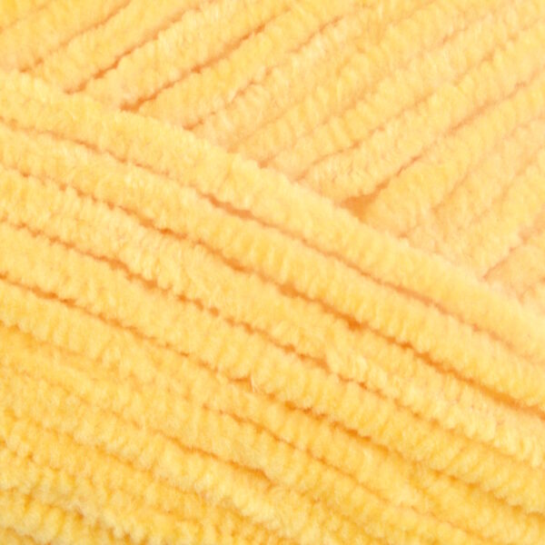 Vzorka žiarivej žltej priadze vhodnej na hračky