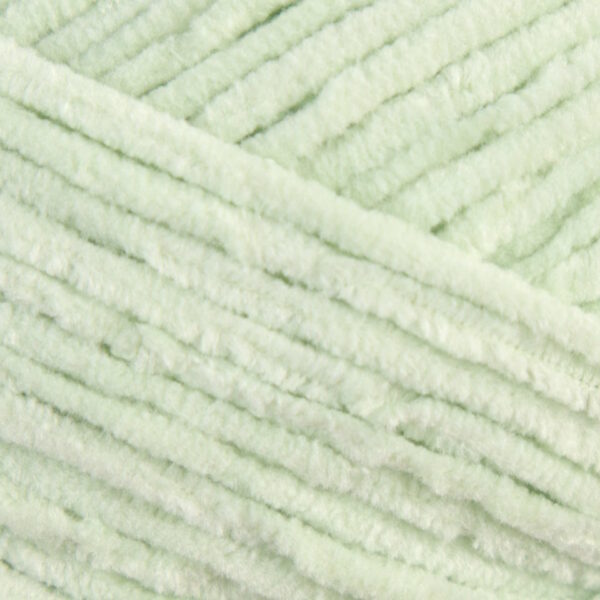 Vzorka jemnej svetlozelenej priadze na hračky