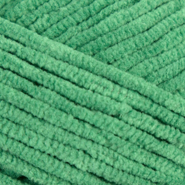 Zelená štruktúra priadze vhodná na háčkované hračky