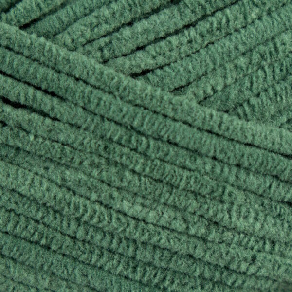 Vzorka tmavozelenej priadze na tvorbu hračiek