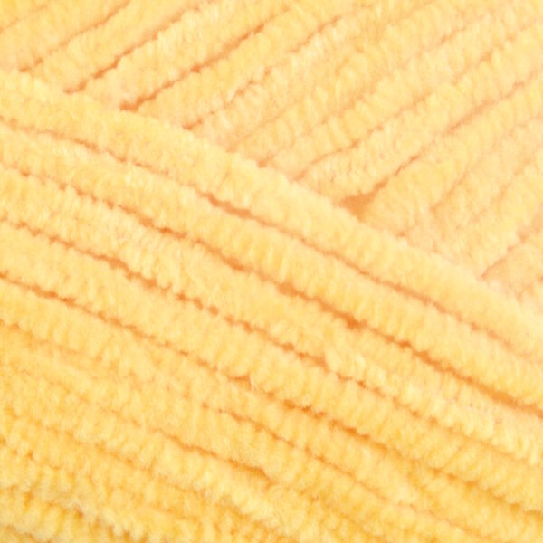 Vzorka žiarivej žltej priadze Little Darling