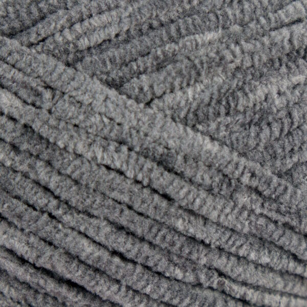 Detail tmavosivej priadze Scheepjes – štruktúra a farba