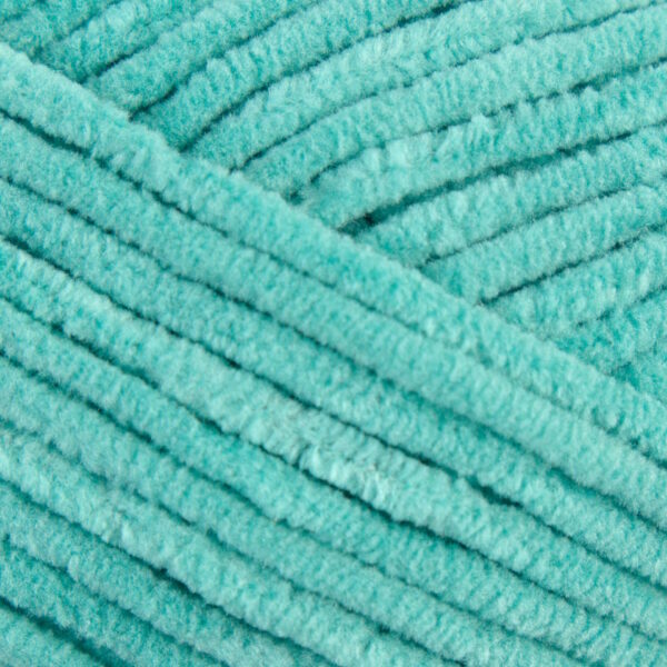 Detail úpletu zo zelenej priadze Scheepjes Little Darling